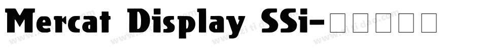 Mercat Display SSi字体转换